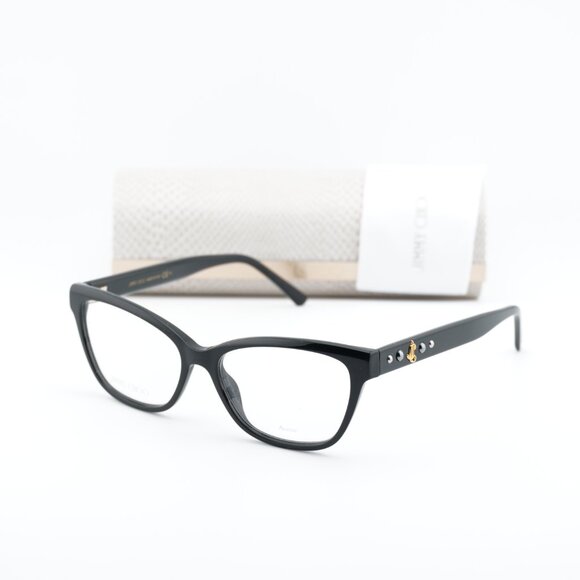 Jimmy Choo JC334 0807 00 Cat Eye 54mm Eyeglasses - Black - Picture 8 of 10